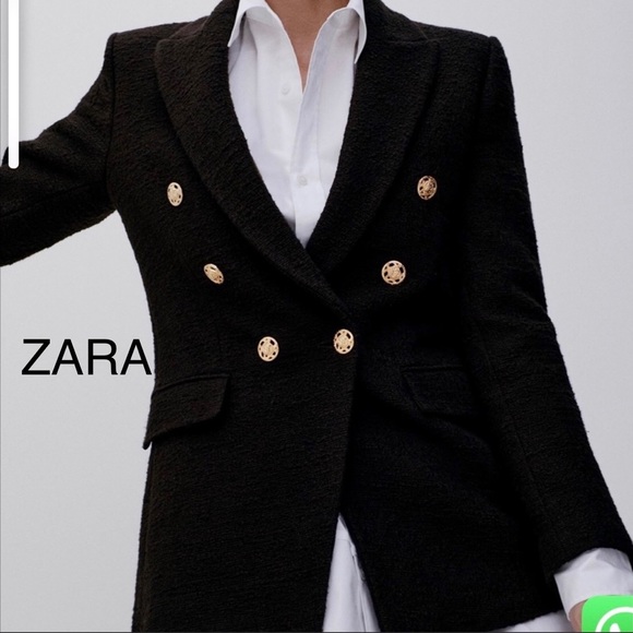 NWT Zara Blazer Limited Edition Black Brand New Size L - Picture 2 of 16